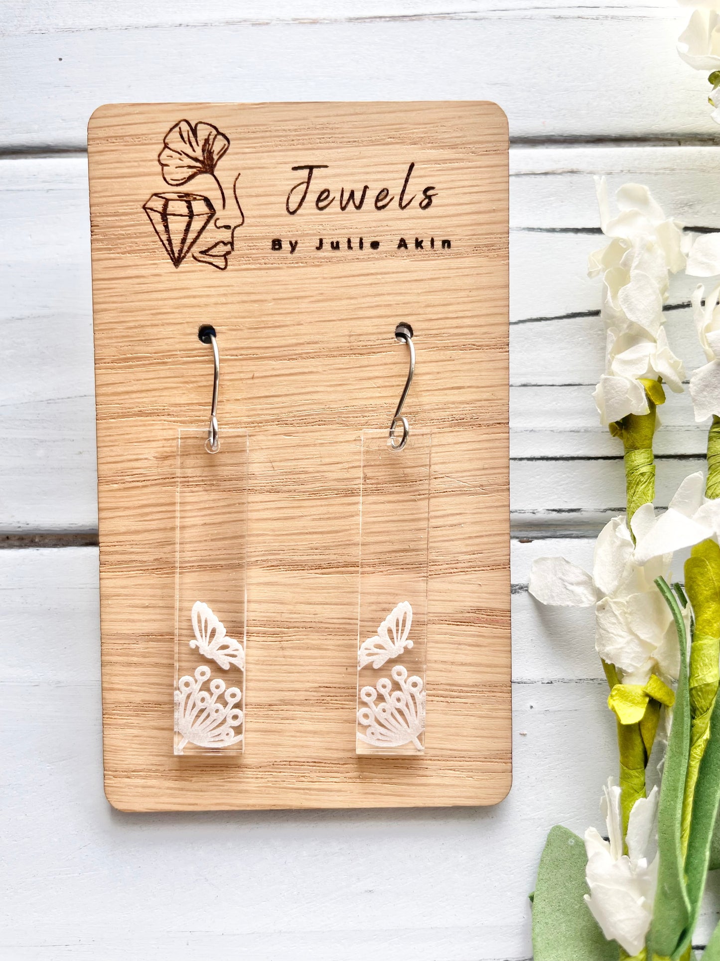 Butterfly Bar Acrylic Earrings