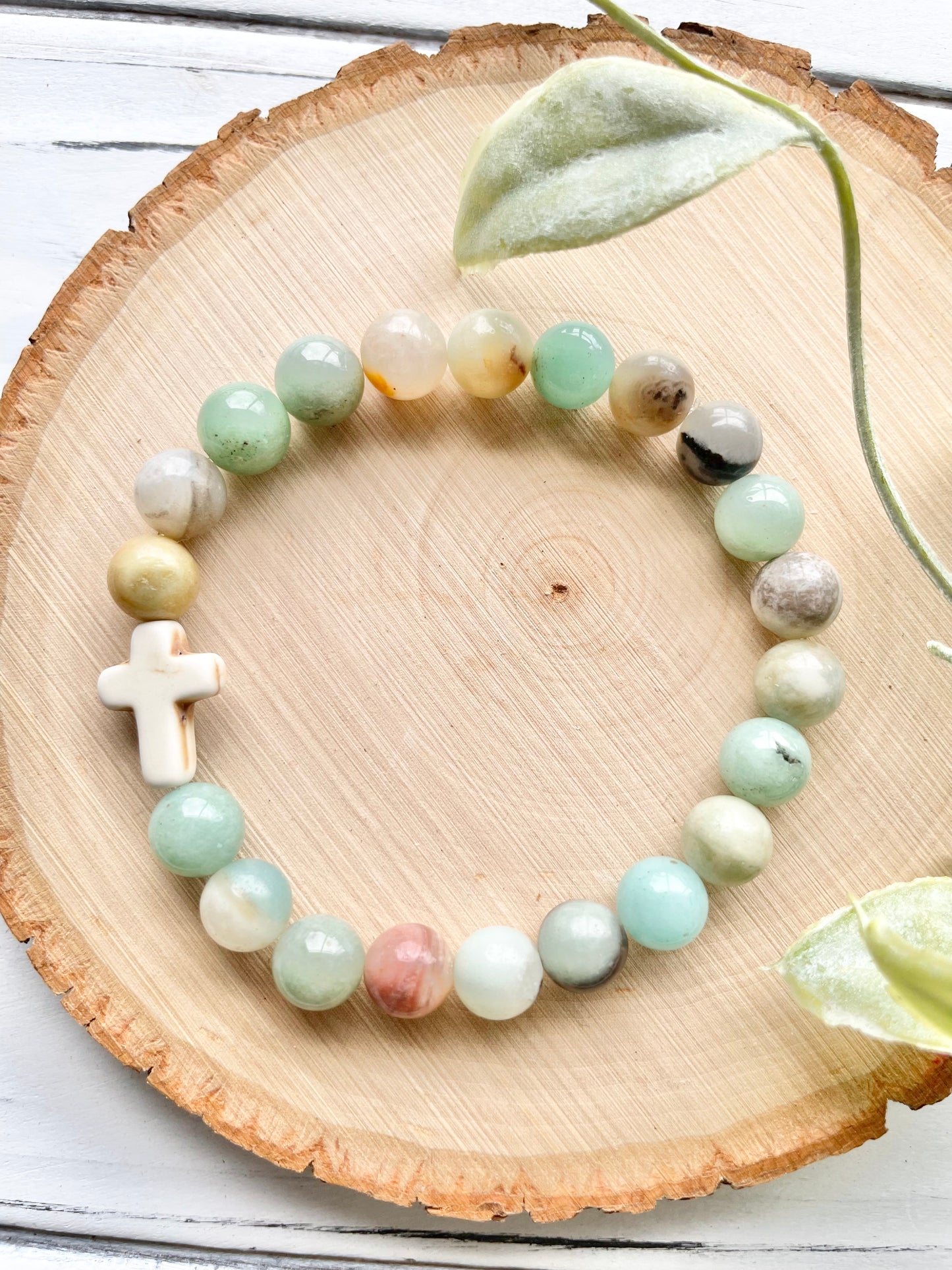 Earthy Cross Bracelet