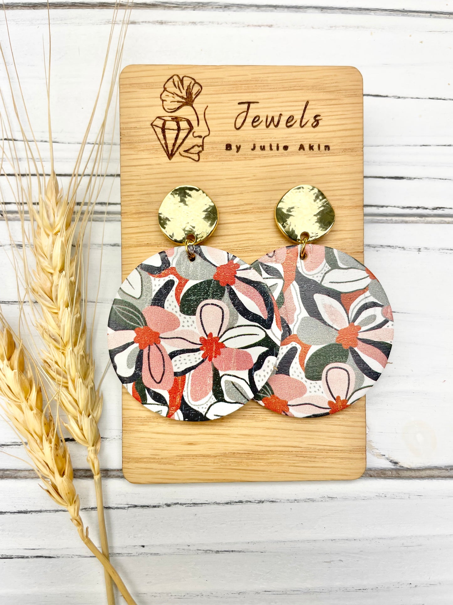 Vintage Floral Chunky Circles