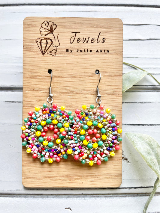 Bohemian Beaded Medallion Dangles