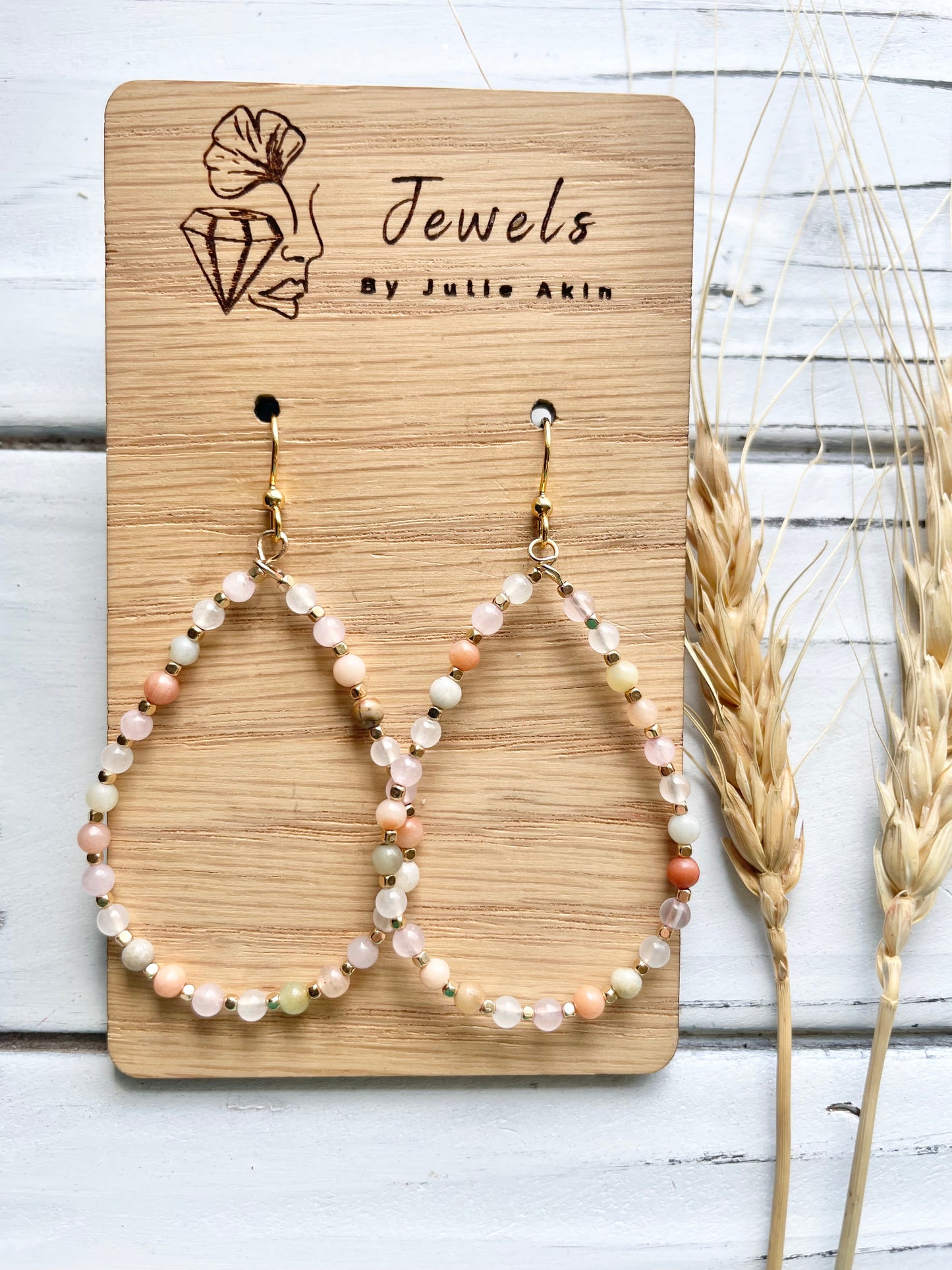 Sunset Boho Beaded Teardrops