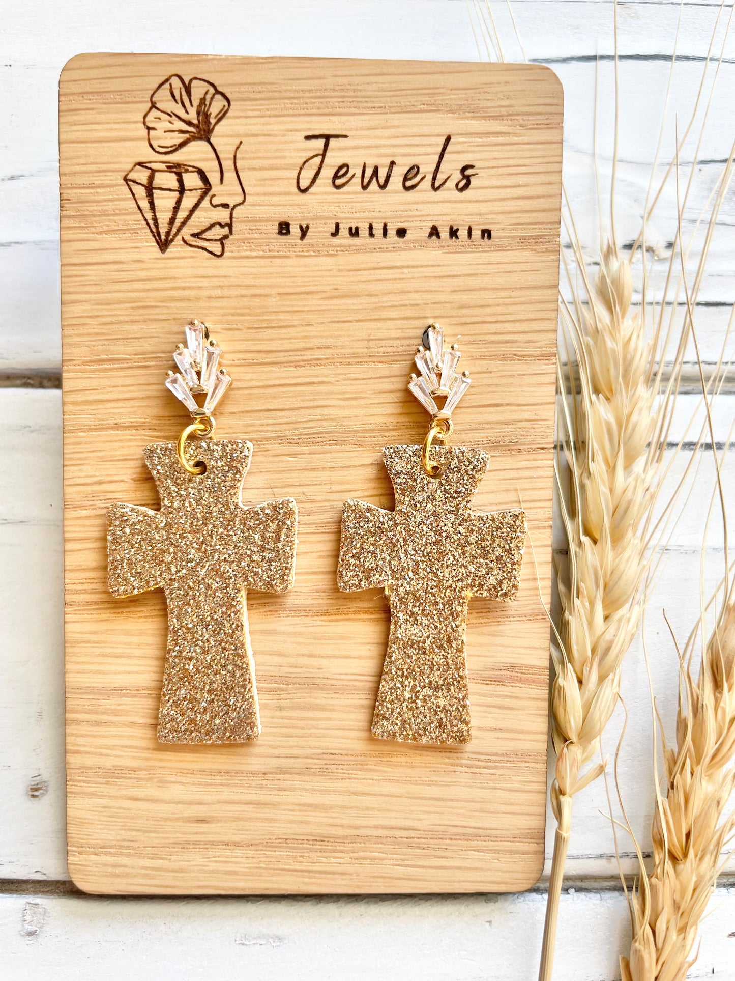 Art Deco Glitter Crosses