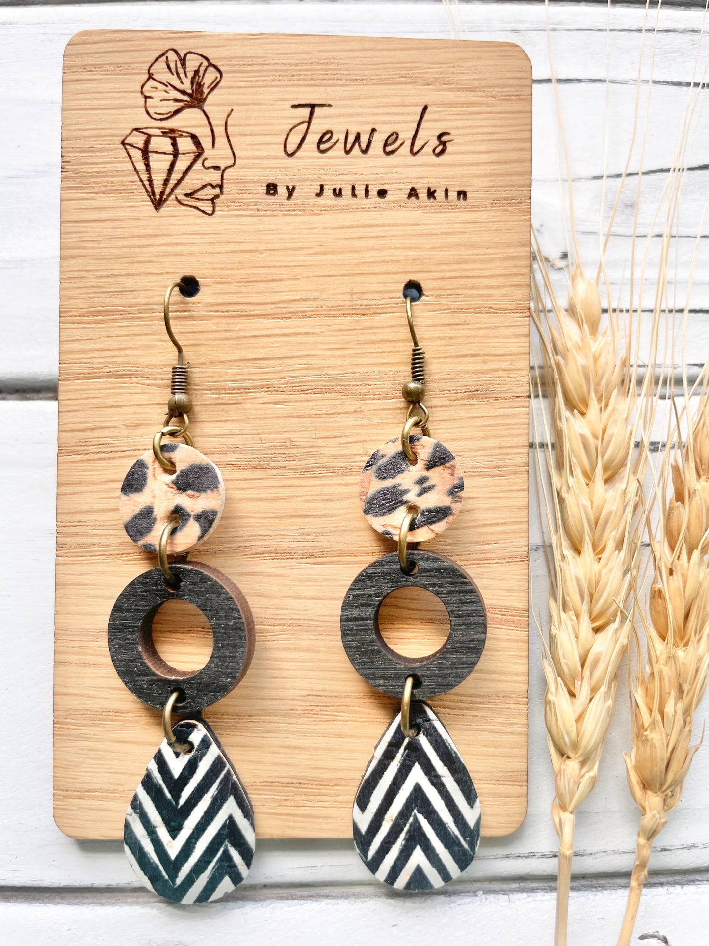 Cheetah Chevron Dangles