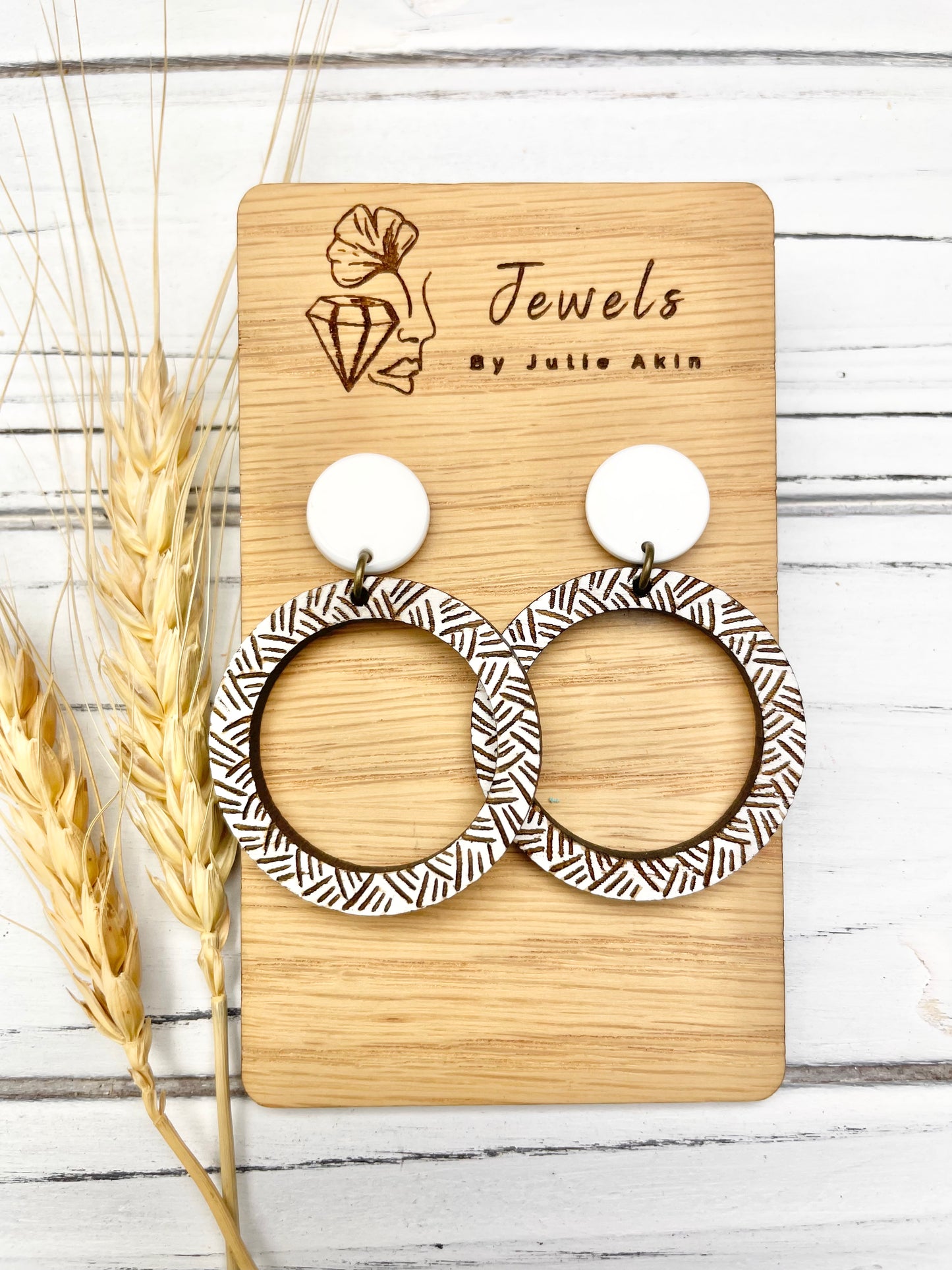 Wooden Brushstroke Hoops